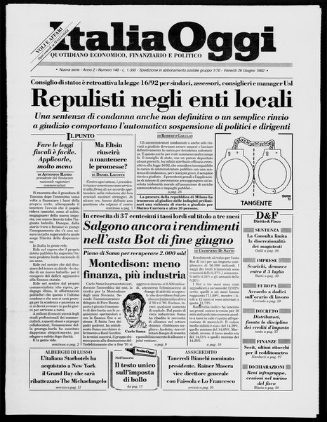 Italia oggi : quotidiano di economia finanza e politica